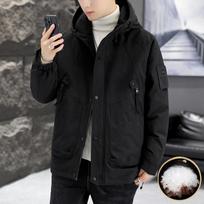 Winter Men's Thickened Hooded Warm New Casual Fashion Jacket L