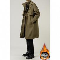 Winter Medium and Long Down Jacket Men's Korean Version Men's Casual Loose Stand-up Collar Down M