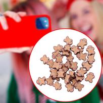 Christmas Gingerbread Men Ornaments 5 mm Soft Clay Artwork Portable DIY Accessories for Jewelry 500 g
