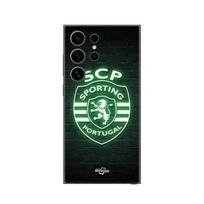 Coque Samsung Galaxy S24 ULTRA SCP SPORTING PORTUGAL LUMINEUX FOND NOIR Maniacase juoda