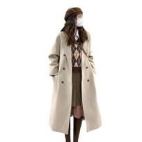 Autumn and Winter New Apricot Woolen Coat Coat Small Korean Winter Thicker M