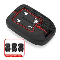 Silikoninis automobilio rakto dangtelis dėklas raktų pakabukas Chevrolet Suburban Silverado GMC Terrain Yukon Tahoe Sierra išmaniajai automobilių įrangai Raktų pakabukas juoda