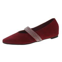 Fashion Ballet Flats Women Barefoot Shoes Designer Luxury Trend Elegant Comfortable Stylish Casual Red School Shoes Girl Slip-on 35 raudona