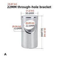 316 Stainless Steel Through-Hole & Blind-Hole Bracket – Marine Railing Base For 22mm/25mm Rails – Mirror Polish, Silica Sol Casting A