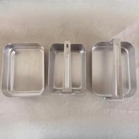 Camping Mess Tin Food Container Rectangle Storage with Lid Dinner Box for Travel