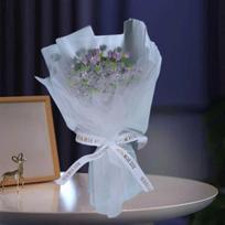 DIY Simulation Tulips Flower Bouquet Floral Arrangement Crafts Realistic Appearance Unfinished gray