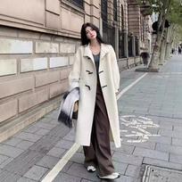 Autumn and Winter New Stand-up Collar Extended Long-haired Double-sided Woolen Coat Women's Coat S