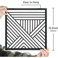 Functional Gold Metal Wall Art - Mid Century Geometric Decor for Home Enhancement & Modern Spaces geltona