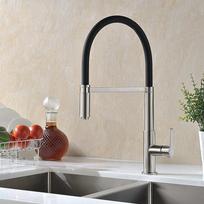 Kitchen Faucet Pull Down Mixer Sink Tap Deck Mount Brusehd Nickel Hot Cold Commercial Polished Chrome for Bar black