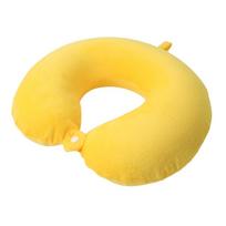 New Memory Foam Plush U-shaped Nap Pillow Solid Color Soft Travel Pillow Nursing Cushion geltona