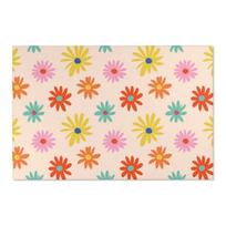 Flower Retro area Rug Groovy Funky 70s Rug Area Rug for bedroom aesthetic Aesthetic Retro Carpet living room girls bedroom rugs 40X60cm-16x24in pink