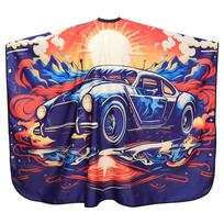 Haircut Cape Waterproof Barbershop Pattern of Suit Antistatic Hairdresser Apron Professional Salon Styling Barber Tools rožinė raudona spalva