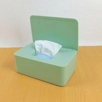 Dustproof Wet Wipes Storage Box with Lid Home Desktop Tissue Storage Box Portable Wet Wipes Dispenser žalia