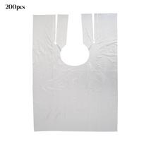 200Pcs Disposable Hair Salon Apron Barbershop Hairdressing Capes Waterproof Perm Hair Salon Apron Clear hair cutting coloring Ha