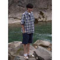 American Lazy Style Shirt With Long Sleeves, Loose And Casual, Detachable, Long And Short Pairs For Couples M mėlyna