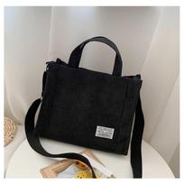 Corduroy Crossbody Tote Bag, Women's Square Crossbody Bag, Casual Tote Bag, Shoulder Bag, Travel Organiser Bag ruda