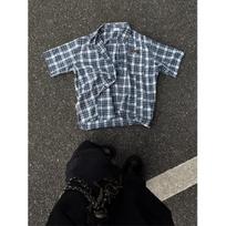 2024 Vintage Shirt Men'S Summer Outfit Hong Kong Style Student Loose And Niche Design Fun New Men'S Top For Outdoor Wear M mėlyna