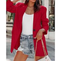 Autumn Professional Women's Jacket Cardigan Top S raudona