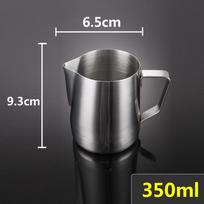 Nerūdijančio plieno espreso puodelis Pieno putų plakiklis Kavos puodelis Kapučino Grietinėlės Pieno putų puodelis Pieno putojimo ąsotis Termo Latte Art 350ml gray