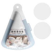 Silicone Steamer Mesh Round Non-Stick Pad Reusable Multipurpose Dumplings Mat 26cm white