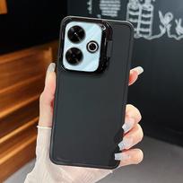 Kameros stovas Vientisos spalvos TPU minkštas dėklas Xiaomi Poco F6 X6 Pro M6 X5 Redmi Note 13 12 11 Pro 10 Matinis Smūgiams atsparus Objektyvo apsauga Telefono dėklas Redmi Note 13 4G juoda