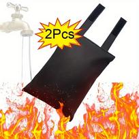 2 vnt. Modernūs dirbtinės odos čiaupų uždangalai, Lauko vandens čiaupo apsauga, Lengvai montuojami, Apsauga nuo užšalimo, Žiemos šiluma 2PCS black