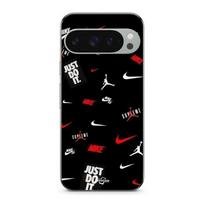 Case for Google Pixel 9 Pro XL NIKE JORDAN WHITE RED black background juoda