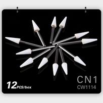 1Box White Stone Polishing Burs for Finishing Porcelain Enamel & Composite Resin Flame/Cone/Round Shape CN1 balta