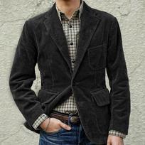 New Men's Casual Solid Color Jacket for Men S juoda