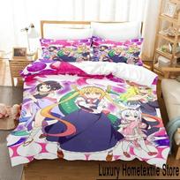 Anime Miss Kobayashi's Dragon Maid Bedding Set Duvet Cover Bed Set Quilt Cover Pillowcase Comforter king Queen Size Boys Adult 70x133cm 2pcs
