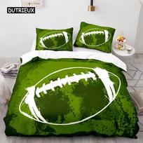 Football Duvet Cover for Boys Girls Burning Football Comforter Cover Microfiber Sports Games Theme Soft King Size Quilt Cover EU single(135x200cm)