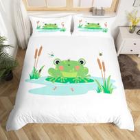 Kawaii Varlių Antklodės Užvalkalas Karališko Dydžio Karalienės Dydžio Animacinis Gyvūnų Tema Patalių Komplektas Juokingas Laukinės Gamtos Antklodės Užvalkalas Vaikų Miegamajam Minkštas Pledas EU Single(135x200cm)