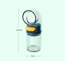 New Quantitative salt control bottle salt shaker Controlled seasoning jar seasoning box Household kitchen seasoning bottle gray