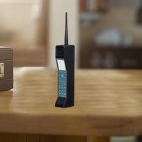 Retro plytų mobiliojo telefono ornamentas dekoras kolekcinis suvenyras nuotraukų rekvizitai dekoracija skirtas juoda