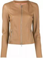 Beige Leather Jacket Women Pure Lambskin Designer Jacket Casual Work Wear XS smėlis