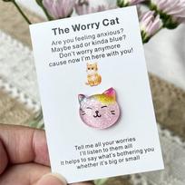 Hug Card Cartoon Decorative Pocket Hug Card and Encouragement Card Pocket Hug Cards Yzybk055-Pink Cat