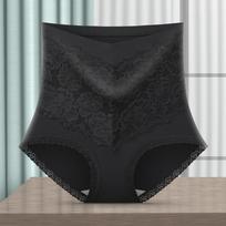 High Waisted Graphene Antibacterial Underwear Women's Fashion Pure Cotton Women's Abdominal Cinching Waist Cinching Hip Lifting Triangle Panties M žolės žalia spalva