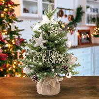 Rotating Christmas Tree Music Box with Lights Lighted up Xmas Table Centerpiece Musical for