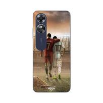 Coque Oppo A17 CRISTIANO RONALDO MESSI GOAT Maniacase juoda