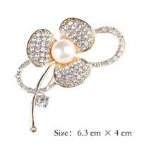 Fashion Pearl Rhinestone Corsage Femininity Breast Buckle Fashion Women'S Fashion Blazer Brooch
