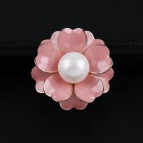 Korean Camellia Pearl Oil Drop Flower Brooch Brooch Brooch Atmospheric Cardigan Buckle Pin Women'S Suit Accessories Shawl Buckle