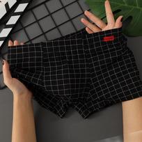 Nauji languoti apatiniai vyrams, bokseriai, medvilniniai, vyriški, penį pralaidūs orui, vyriški bokseriai, plius dydžiai L-5XL L juoda