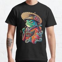 Plus Size S-3XL Japanese Frog in Kimono Printed T-shirt Men's Tops Fashion Clothes Tees S juoda