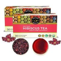 TEACURRY Hibiscus Tea (60 Tea Bags), Helps with Heart Health, boosts liver health | Hibiscus Tea For Skin | Hibiscus Tea Petals | Hibiscus Tea leaves red