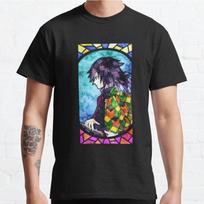 Plus Size S-3XL Demon Slayer Giyu Tomioka Printed T-shirt Men's Tops Fashion Clothes Tees S juoda