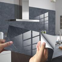 Self-Adhesive Marble Peel and Stick Wallpaper Floor Tile Ground Renovation Vinyl Flooring for Home Bathroom Kitchen Wall Sticker 30x15cm
