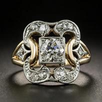 Vintage Carving Classical Figure Flower Men Ring Ancient Gold Color Hollow Zircon Retro Finger Rings for Women Wedding Jewelry 5