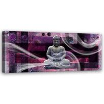 Canvas print, Buddha Feng Shui 90x30 violetinė