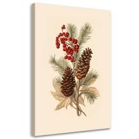 Canvas print, Christmas decorations 40x60 smėlis