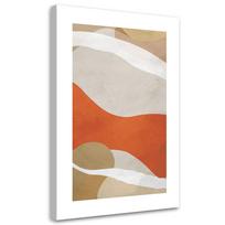 Canvas print, Abstract boho lines and shapes 40x60 oranžinė